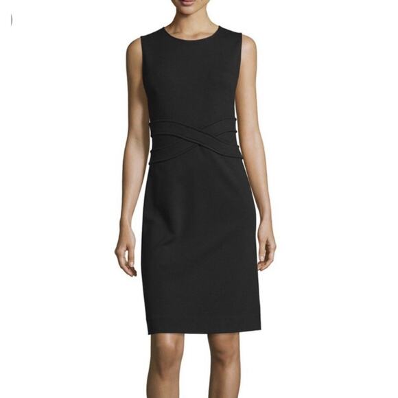 Diane Von Furstenberg Evita Black Sleeveless Dress Size 6 NWT - Picture 1 of 9